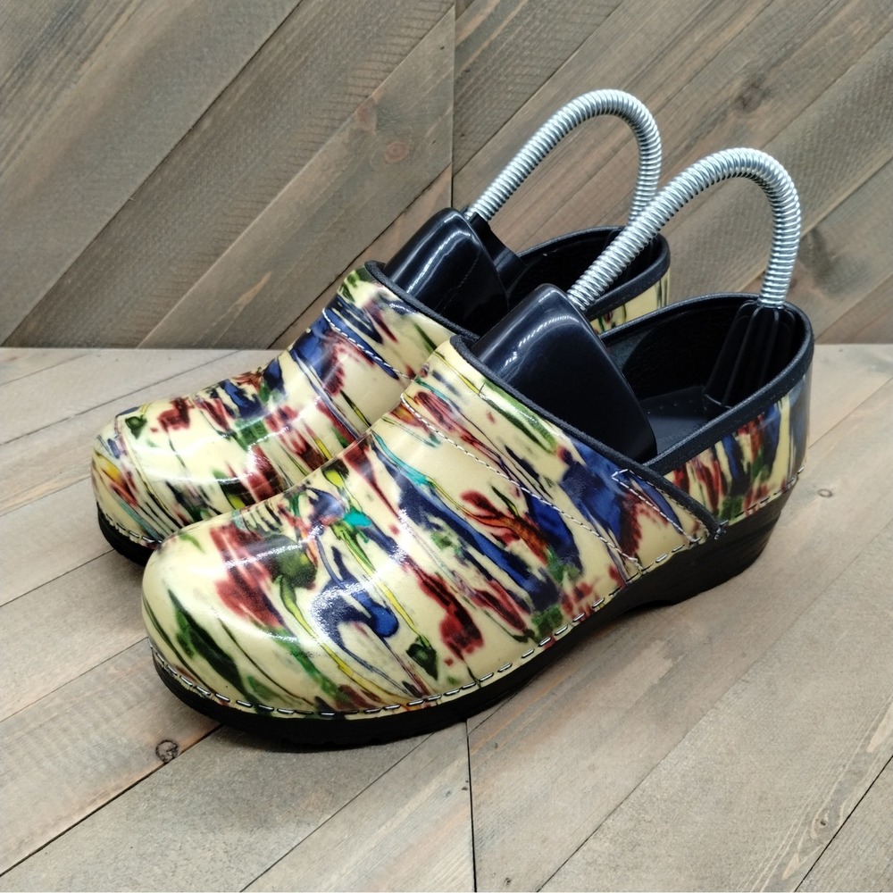 Sanita The Original Danish‎ Clog Tivoli Womens Size 37 Multicolor Mules Shoes